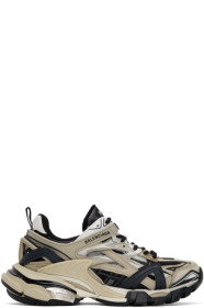 Balenciaga - Baskets beiges et noires Track.2