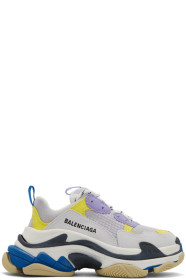 Balenciaga - 白色 & 紫色 Triple S 运动鞋