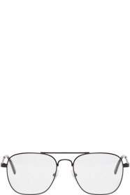 Balenciaga - Lunettes en métal noires Pilot
