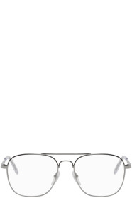 Balenciaga - Lunettes en métal argentées Pilot