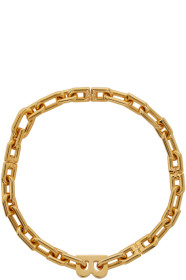 Balenciaga - Collier à chaîne doré B