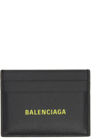 Balenciaga - ブラック ロゴ スタンプ カード ホルダー