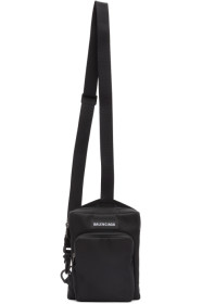 Balenciaga - Sac à bandoulière noir Explorer