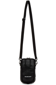Balenciaga - Black Leather Explorer Pouch