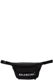 Balenciaga - Sac-ceinture à logo noir Sport