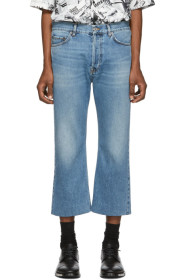Balenciaga - Jean écourté bleu