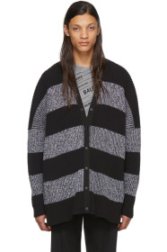 Balenciaga - Cardigan rayé noir et blanc