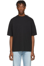 Balenciaga - T-shirt à logo noir Tab Regular