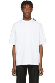 Balenciaga - T-shirt à logo blanc Tab
