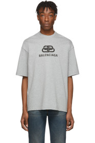 Balenciaga - T-shirt gris Vintage BB