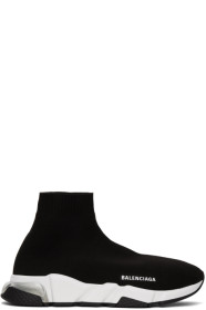 Balenciaga - Baskets noires et transparentes Rubber Speed