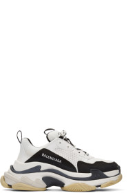 Balenciaga - Black & White Triple S Sneakers