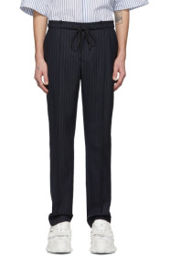 Juun.J - Navy Pinstripe Trousers