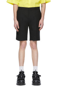 Juun.J - Black Wool Shorts