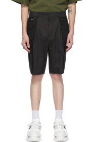 Juun.J - Black Overlay Cargo Shorts