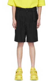 Juun.J - Black Belt Shorts