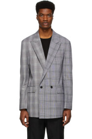 Juun.J - Black & White Check Blazer