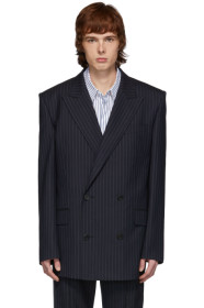 Juun.J - Navy Pinstripe Blazer