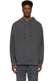 Juun.J - Grey French Terry Logo Hoodie