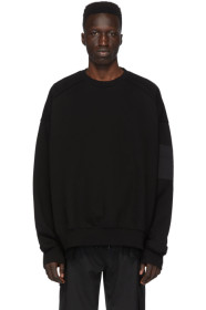 Juun.J - Black Zip Sleeve Detail Sweatshirt