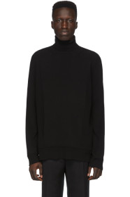 Juun.J - Black Rib Knit Turtleneck