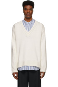 Juun.J - Off-White Knit Cotton Sweater