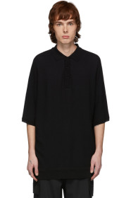 Juun.J - Black Oversized Polo
