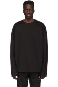Juun.J - Black Logo Long Sleeve T-Shirt