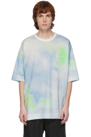 Juun.J - Blue Tie-Dye Logo T-Shirt