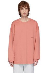 Juun.J - Pink Logo Long Sleeve T-Shirt