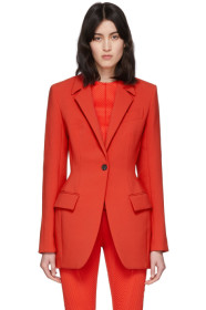 Mugler - Red Tech Scuba Blazer