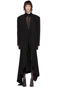 Mugler - 黑色 Extended Lapel 西装外套