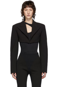 Mugler - Blazer noir Super Crop