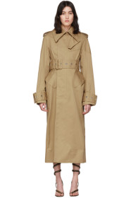 Mugler - Beige Structured Trench Coat