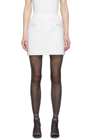 Mugler - White Pocket Miniskirt