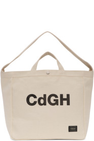 Comme des Garçons Homme Plus - 灰白色 Porter Classics 联名帆布托特包