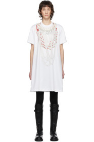 Comme des Garçons Homme Plus - White Pearl Print Dress