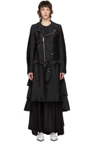 Comme des Garçons Homme Plus - Black Ruffle Moto Jacket