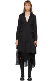 Comme des Garçons Homme Plus - 黑色 Spiral Seam 大衣