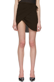 Helenamanzano - SSENSE Exclusive Brown Wrap Skirt