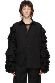 Comme des Garçons Homme Plus - Black Ruffle Sleeve Shirt