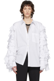 Comme des Garçons Homme Plus - White Ruffle Sleeve Shirt