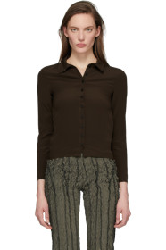 Helenamanzano - Brown Solid Murky Waters Shirt