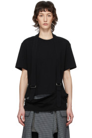 Comme des Garçons Homme Plus - 黑色扣带 T 恤