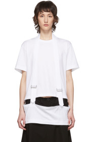 Comme des Garçons Homme Plus - 白色扣带 T 恤