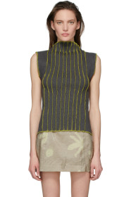 Helenamanzano - Green 3D Stripe Tank Top