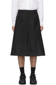 Comme des Garçons Homme Plus - Black Wool Skirt Shorts