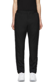 Comme des Garçons Homme Plus - Black Wool Gabardine Side Ruffle Trousers