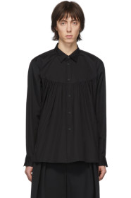 Comme des Garçons Homme Plus - Black Broad Front Pleats Shirt