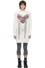 Comme des Garçons Homme Plus - White A-Pattern Pearl Bead Embroidery Shirt